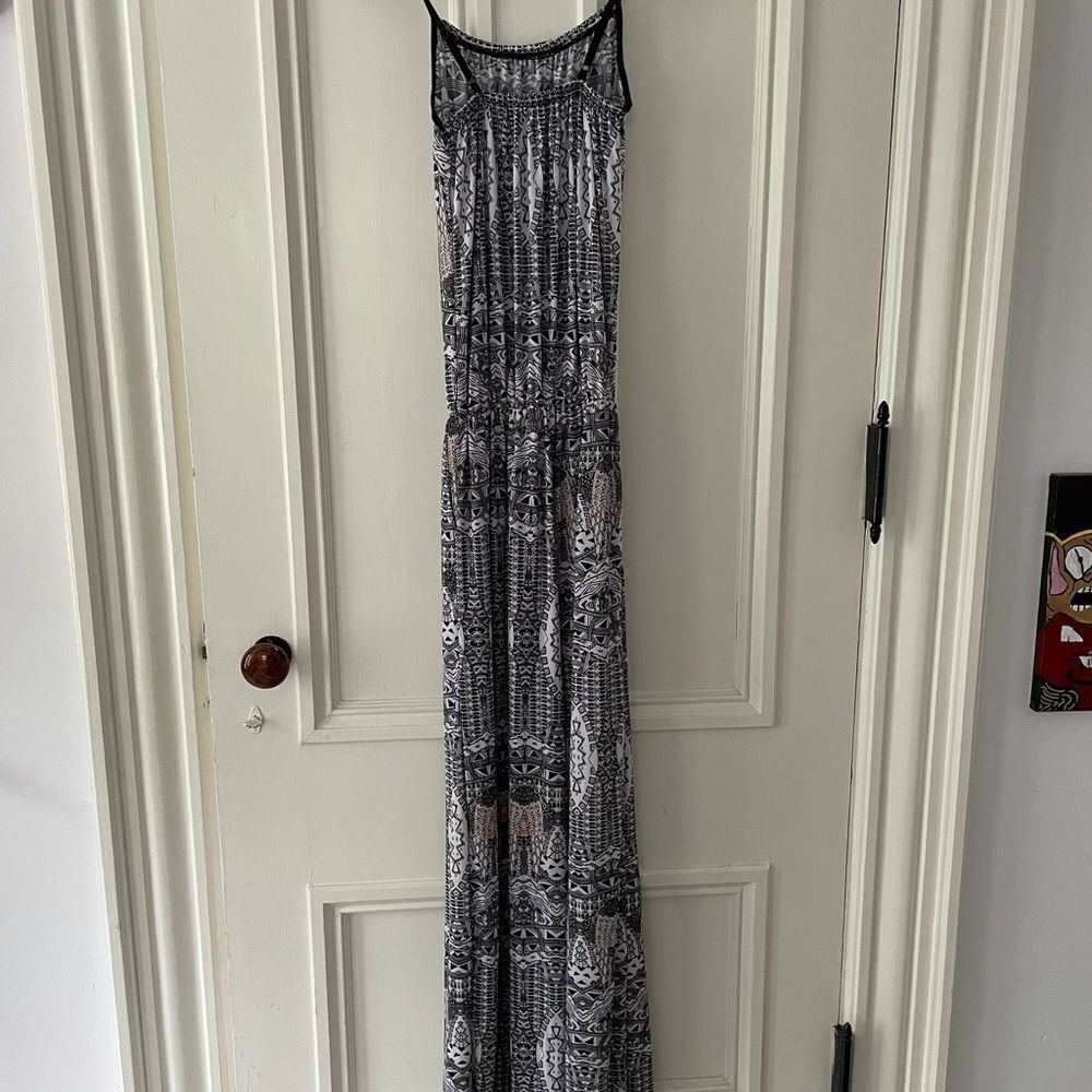 Kimberly C White black brown tank jumpsuit OS - Picture 5 of 5